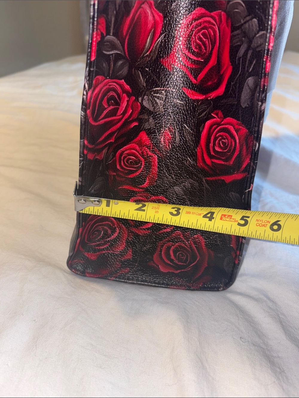 Red Rose Sugar Skull Tote and Wallet Set - Picture 6 of 9